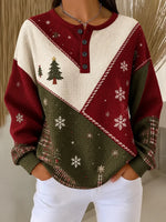 Casual Regular Fit Christmas Sweatshirt