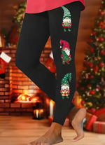 Christmas Gnomes Print Casual Women's Leggings