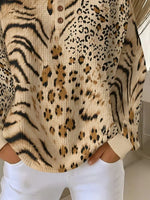 Casual Abstract Crew Neck Long Sleeve Sweatshirt