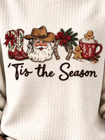 Casual Text Letters Chic Crew Neck Long Sleeve Sweatshirt