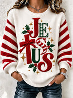 Casual Text Letters Henley Collar Long Sleeve Sweatshirt