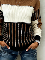 Casual Abstract Crew Neck Long Sleeve Sweatshirt