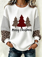 Casual Striped Crew Neck Long Sleeve Sweatshirt