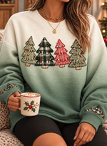 Women's Merry Christmas Tree Artsy Sweatshirt