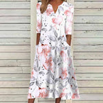 Charming Floral Print Casual Dress