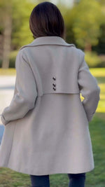 Solid Color Lapel Woolen Jacket