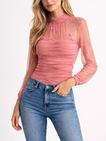 Women's Elegant Pearl Sheer Top