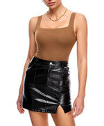 Women's Square Neck Sleeveless Thong Bodysuit