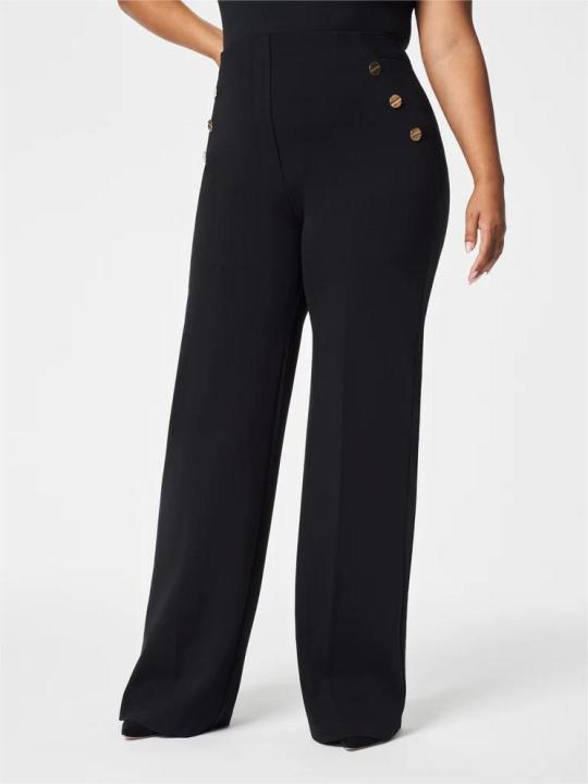 Women's Button Wide Leg Pant