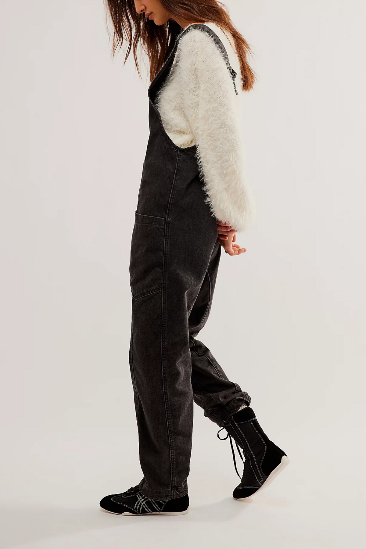 Women's Denim Sleeveless Loose Jumpsuit with Pockets