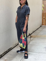 Cropped Utility Jumpsuit
