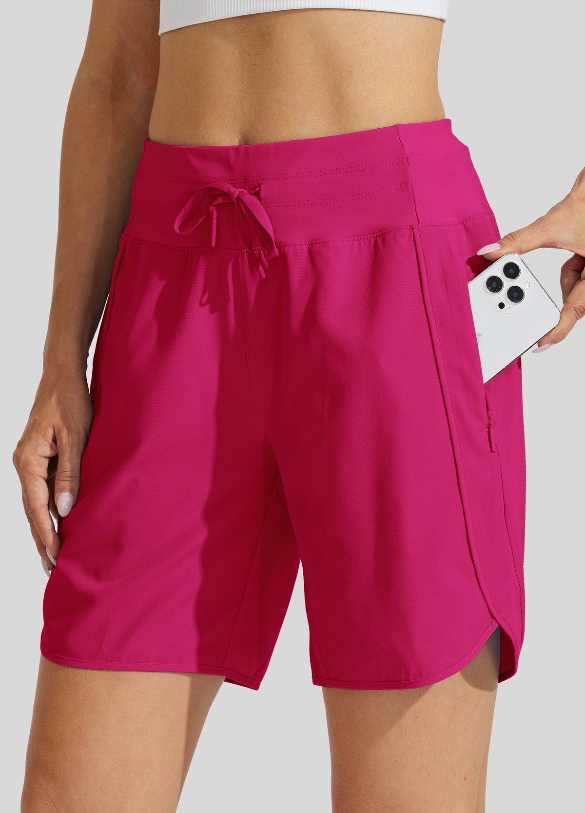 Women's 7 Inseam Athletic High Wasistband Shorts