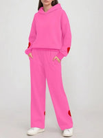 Women's Bow Detail Hoodie Sweat Set