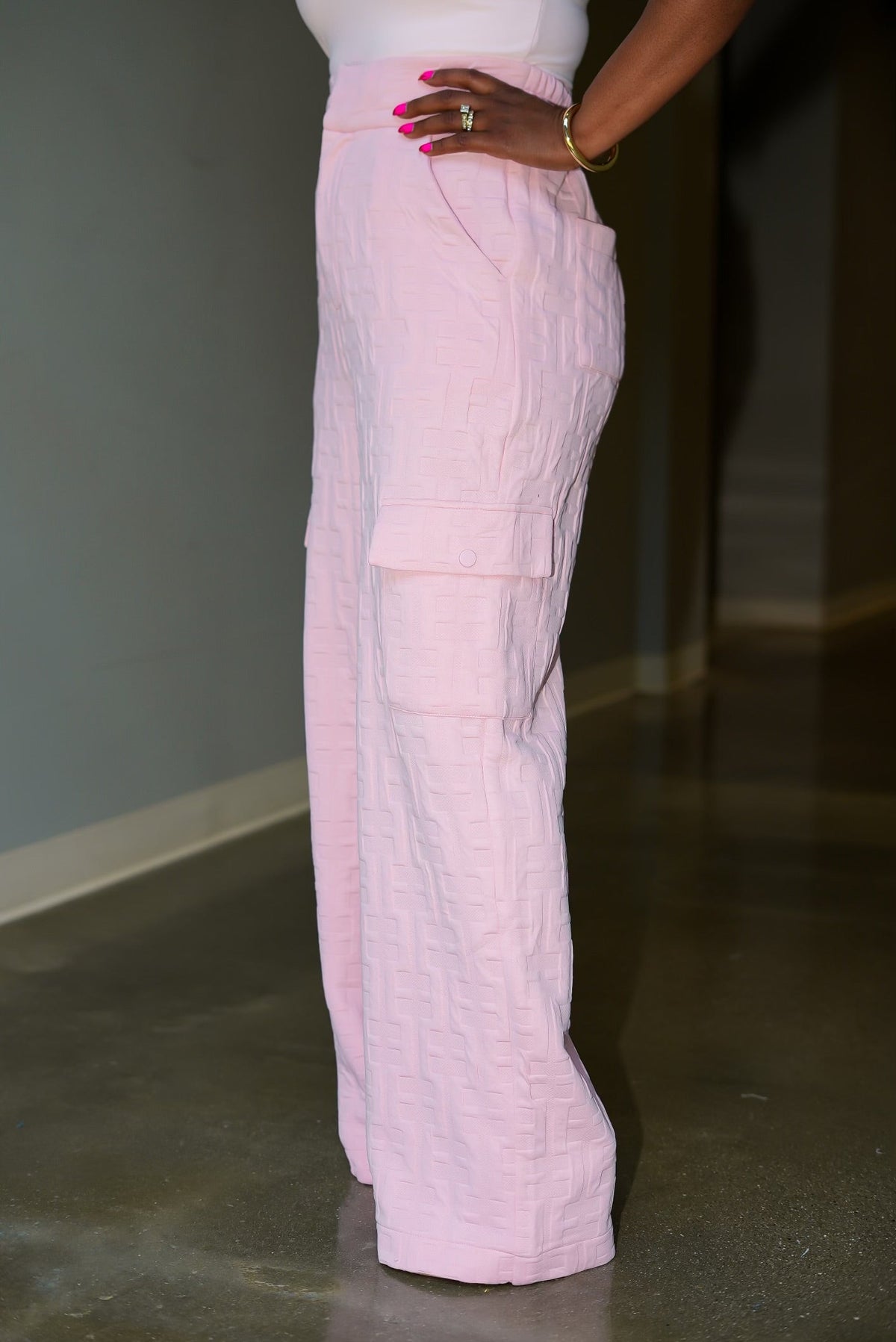 Women's Luxury Embossed Jacket and Pants Set