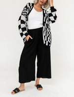 Women's Drawstring Wide Leg Side Slit Pants