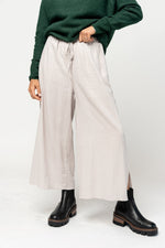 Women's Drawstring Wide Leg Side Slit Pants