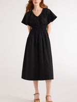 Women's Lightweight Denim Midi Dress