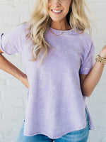 Women's French Terry Acid Wash Top