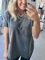 Women's French Terry Acid Wash Top