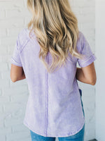 Women's French Terry Acid Wash Top