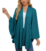 Women's Shawl Wraps Soft Open Front Poncho Sweater