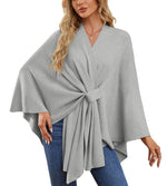 Women's Shawl Wraps Soft Open Front Poncho Sweater