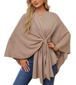 Women's Shawl Wraps Soft Open Front Poncho Sweater
