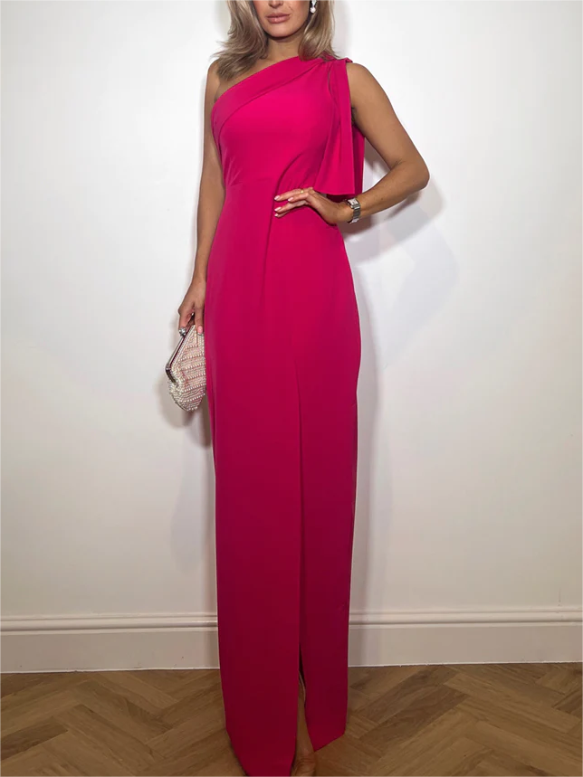 Elegant One Shoulder Maxi Dress