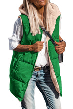 Women's Reversible Fleece Hooded Vests