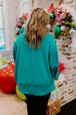Women's Candy Cane Sequin Sweatshirt