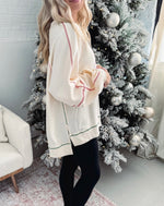 Women's Santa Bow Sequin Pullover