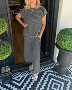 Women's Casual Striped Two Piece Set