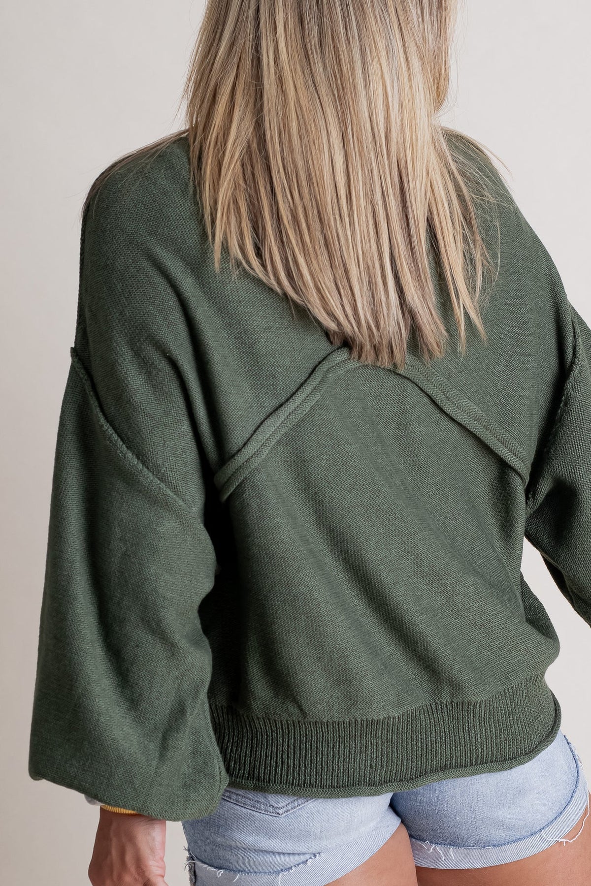 Women's Mock Neck Dolman Sleeves Sweater