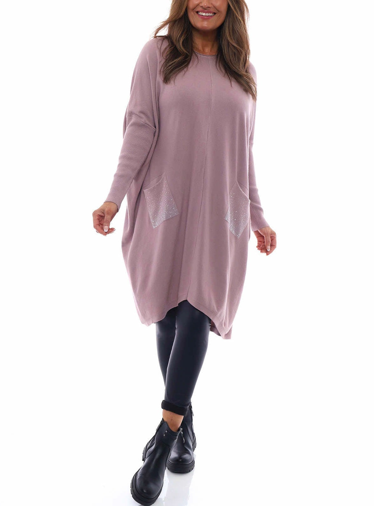 New Sparkle Pocket Jumper Dress