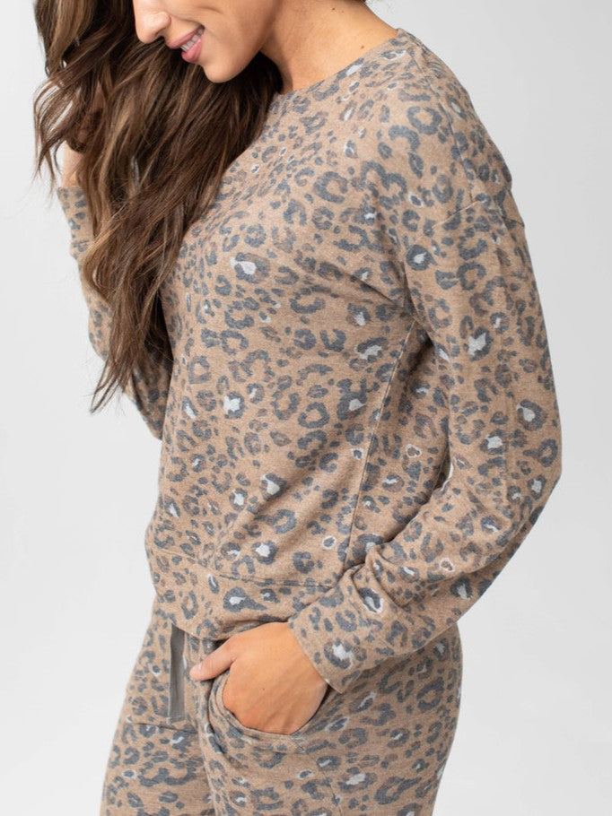 Women's Leopard Print Sweatshirt