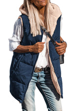 Women's Reversible Fleece Hooded Vests