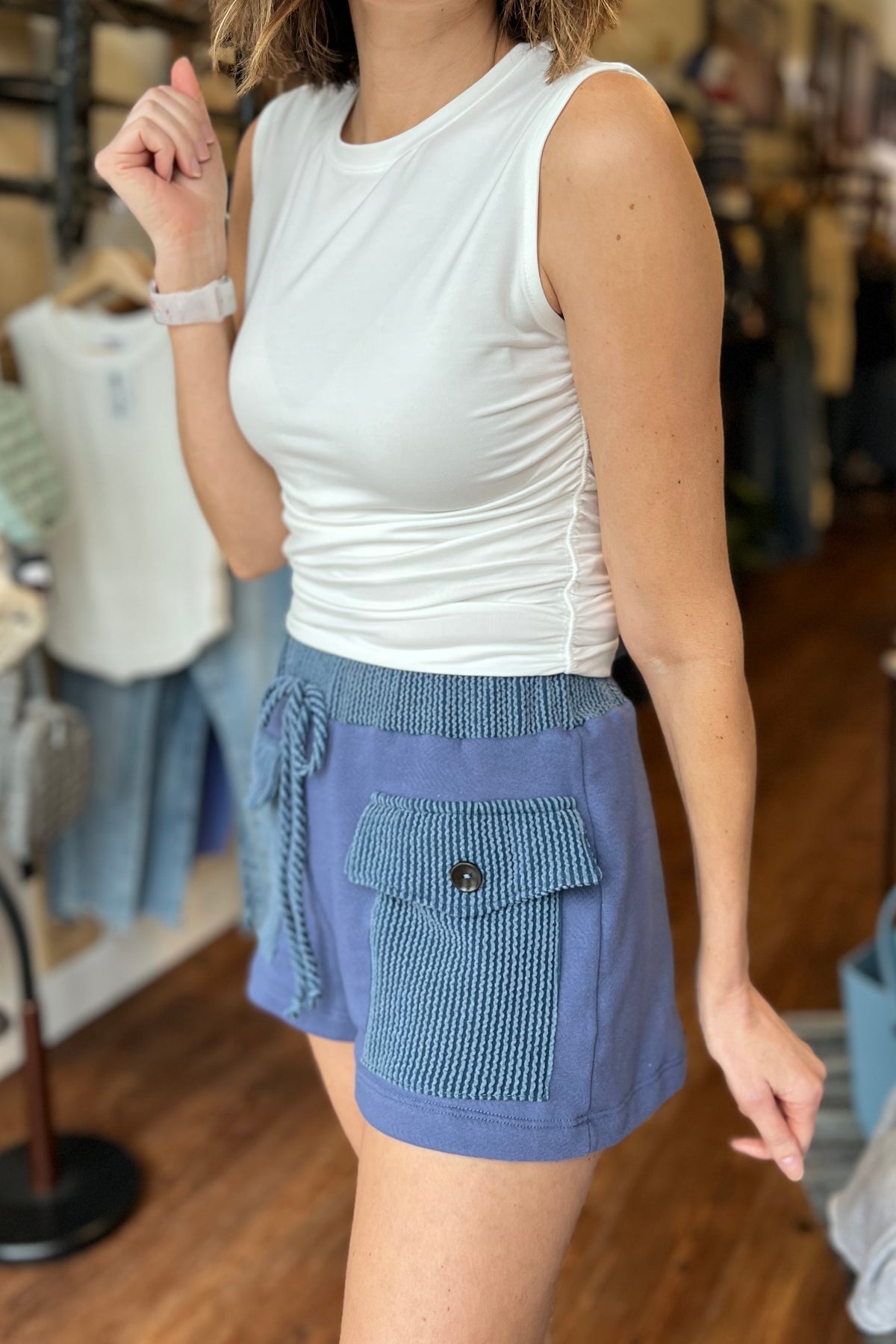 Women's High Rise Pockets Cargo Shorts