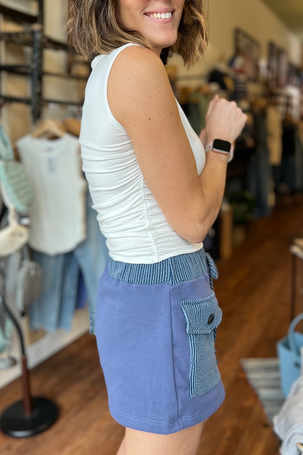 Women's High Rise Pockets Cargo Shorts