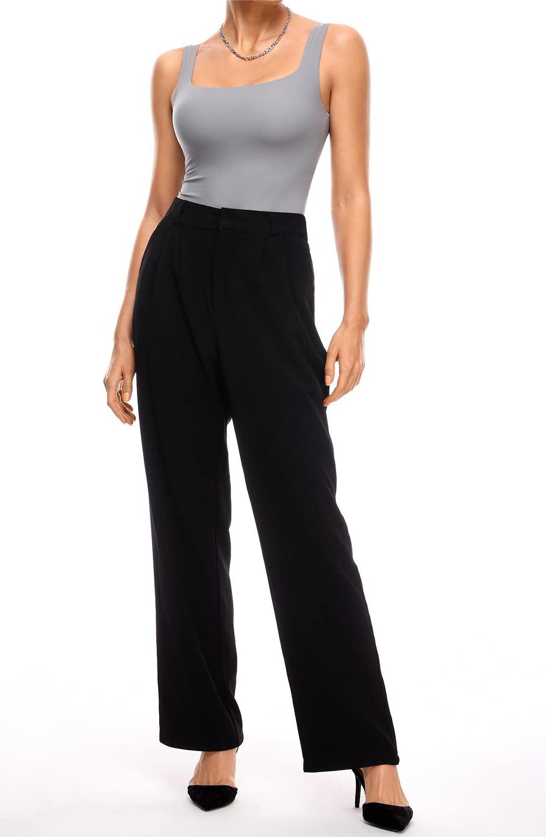 Women's Square Neck Sleeveless Thong Bodysuit