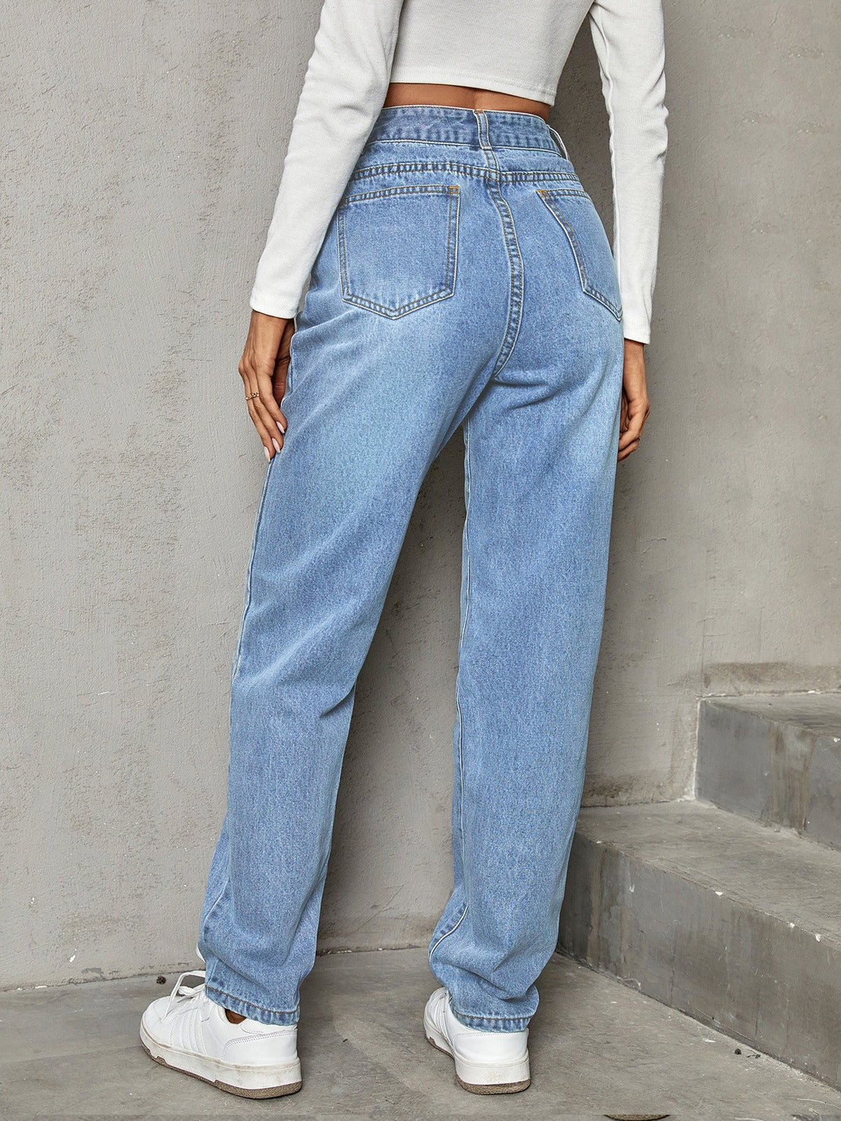 Trendy Straight Loose Jeans