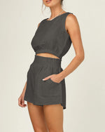 Sleeveless Round Neck Crop 2 Piece Outfits