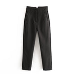 Multi-line Temperament High Waist Trousers