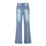 High Waist Loose Wide Leg Mopping Jeans