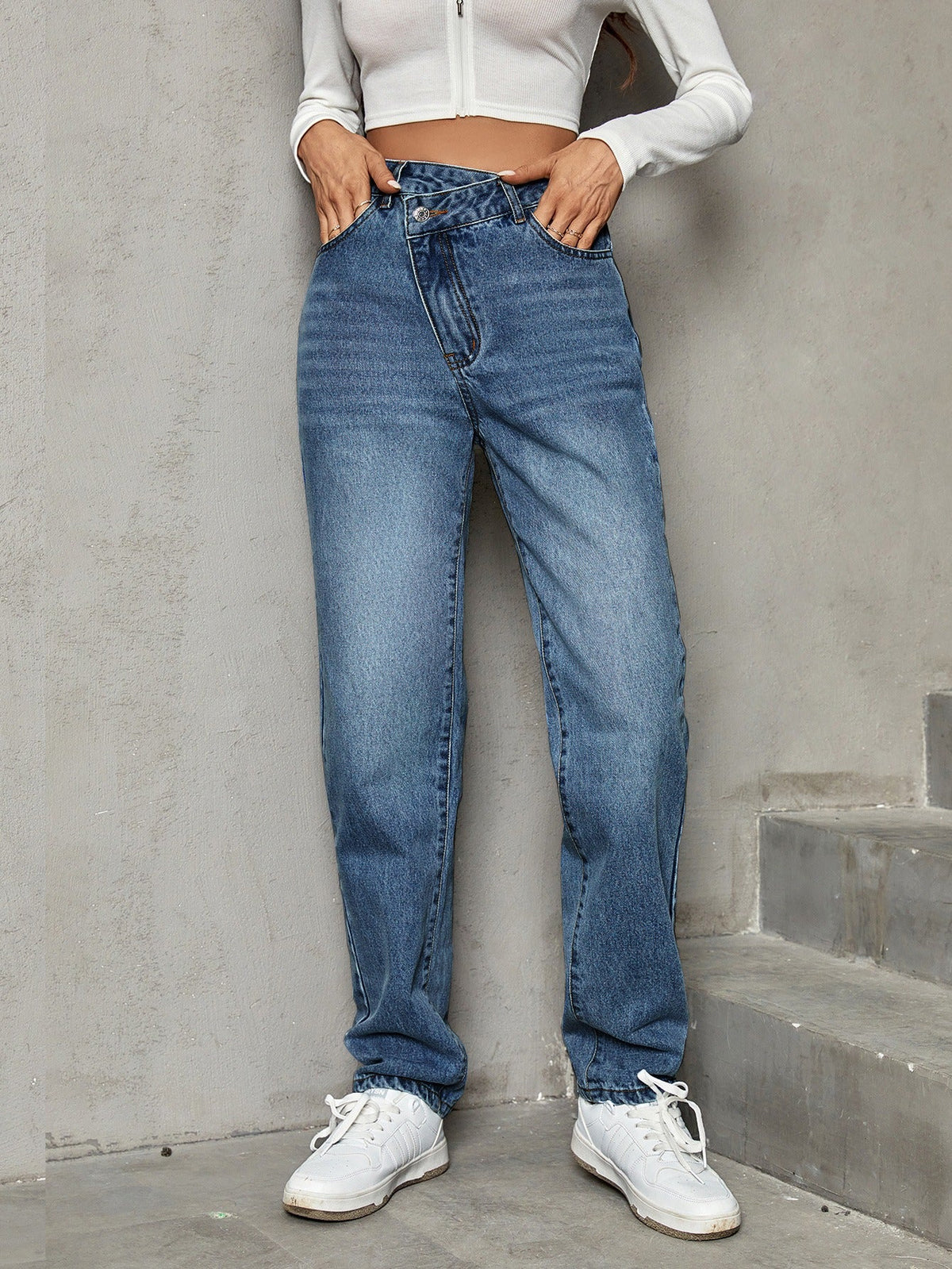 Trendy Straight Loose Jeans