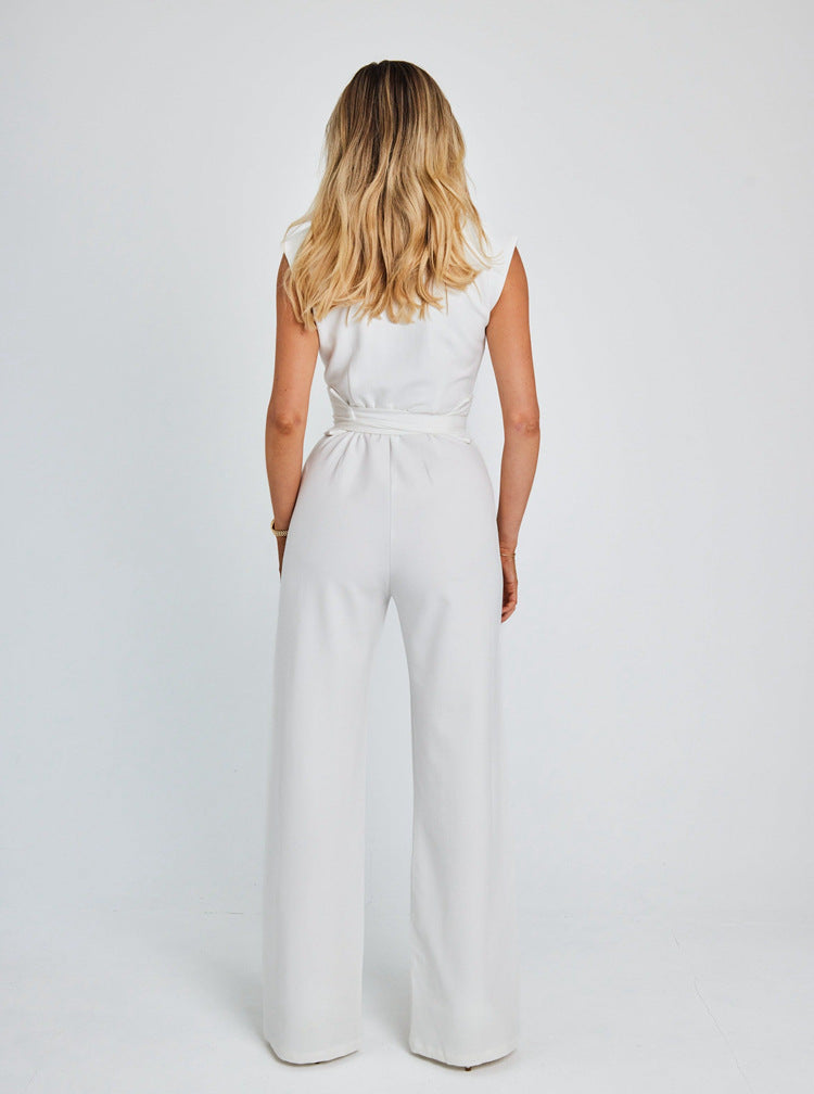 Elegant Sleeveless Wide-Leg Jumpsuit
