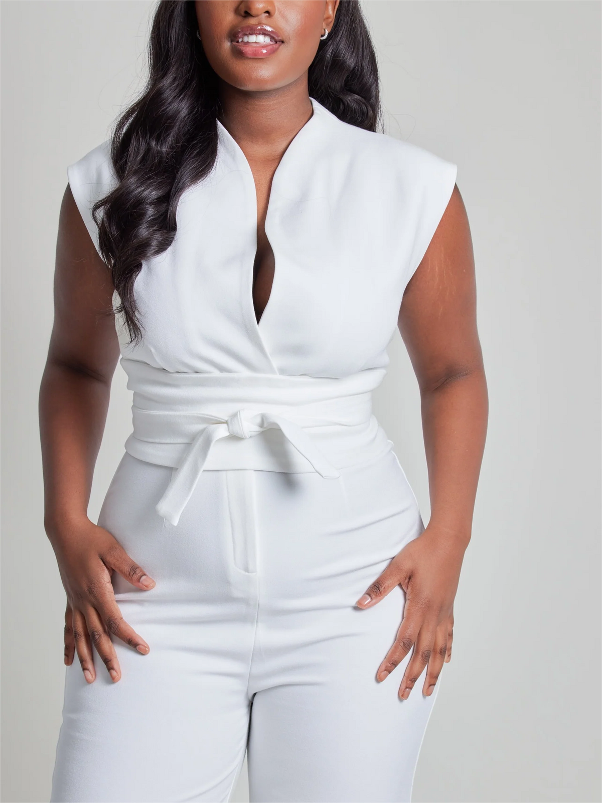Elegant Sleeveless Wide-Leg Jumpsuit