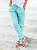 Women's Solid Color with Pockets Casual Loose Pants