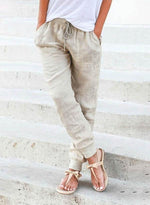 Women's Solid Color with Pockets Casual Loose Pants