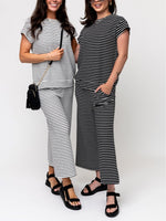 Women's Casual Striped Two Piece Set