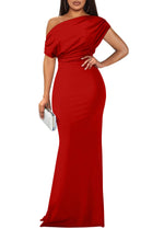 Women's Elegant Off Shoulder Bodycon Party Evening Dress